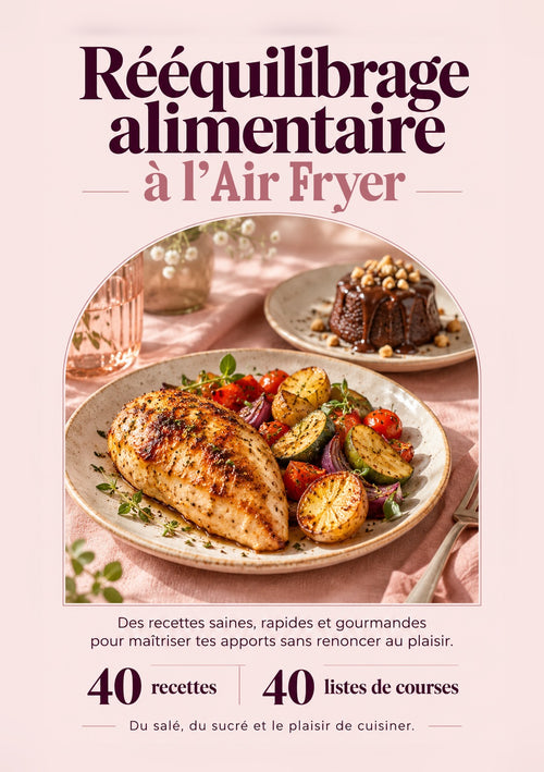Couverture de l'e-book Rééquilibrage alimentaire à l'Air Fryer (version française)