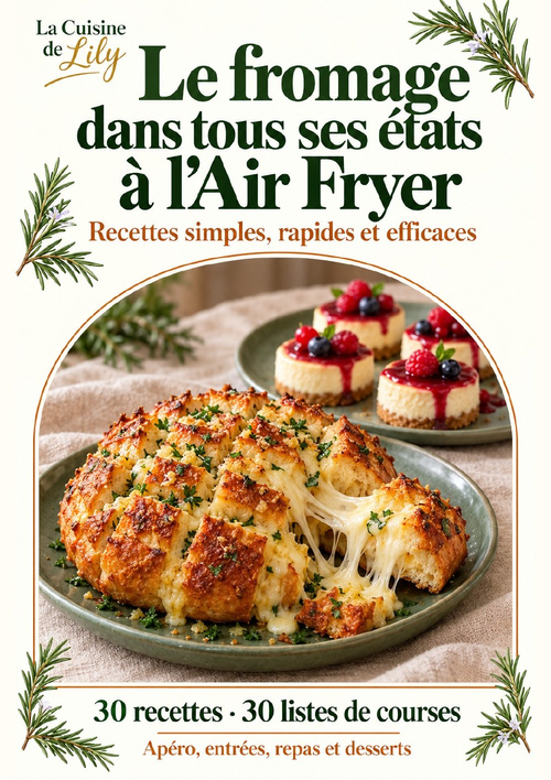 Couverture de l'e-book Le fromage dans tous ses états à l'Air Fryer – 30 recettes, La Cuisine de Lily