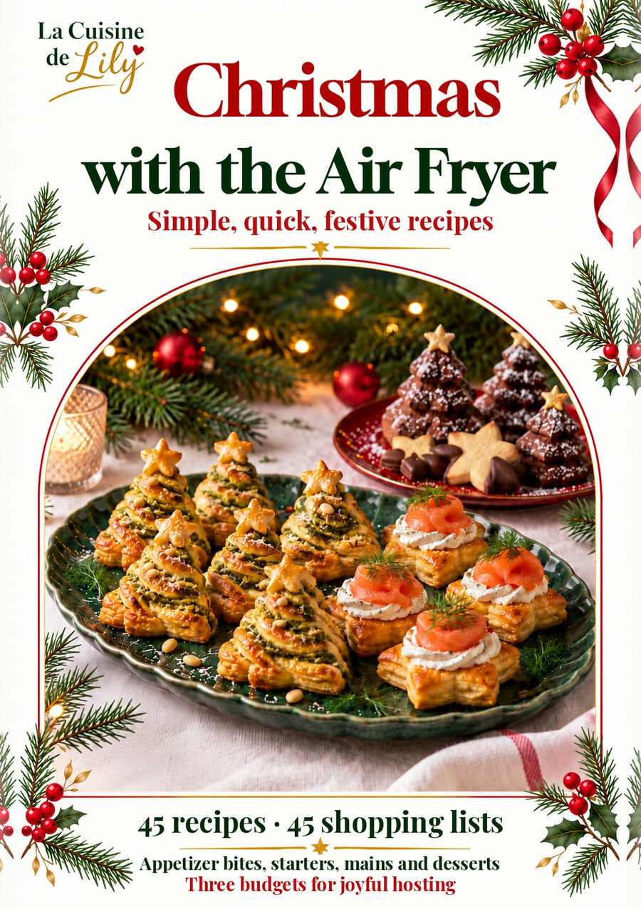 Cover of the e-book Christmas with the Air Fryer – 45 recipes, La Cuisine de Lily