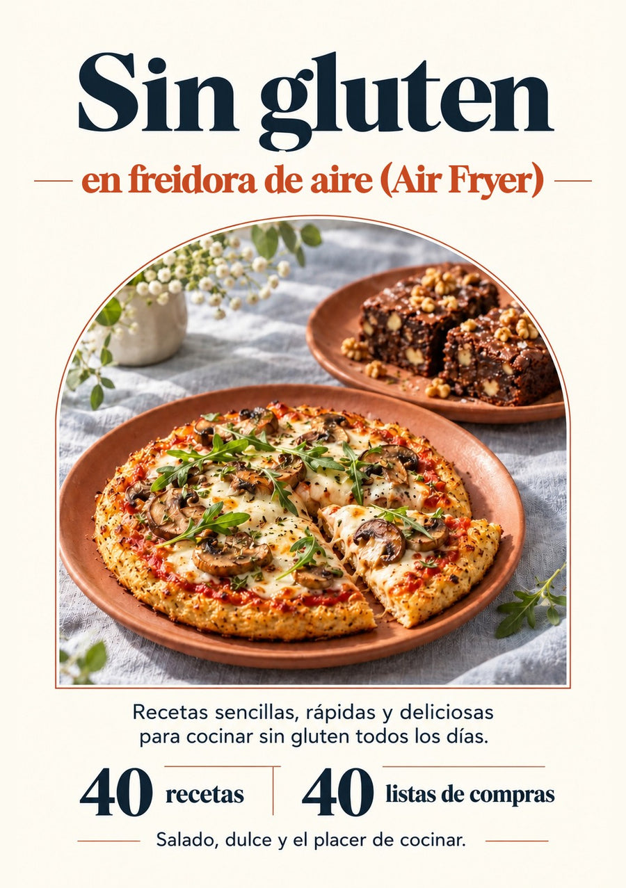 Portada del e-book Sin gluten en freidora de aire (Air Fryer) – 40 recetas, La Cuisine de Lily